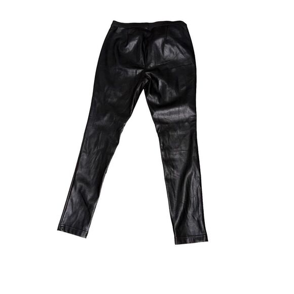 Excellent condition Avec Les Filles polyester Faux Leather Black Skinny Leg Pant - Picture 3 of 7